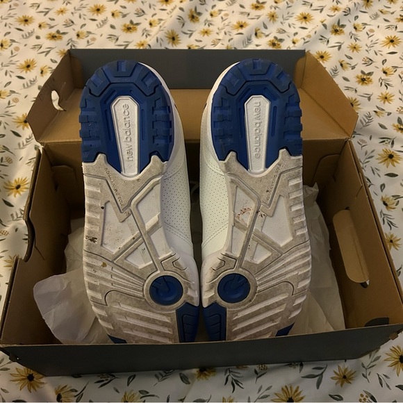 New Balance 550 White and Blue Athletic Shoes Size 10 - Picture 8 of 10